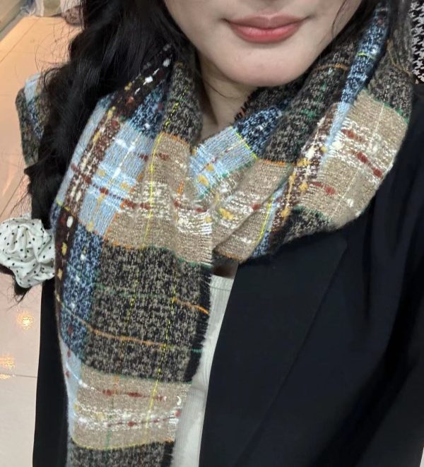 韩版保暖围巾女冬款干枯玫瑰粉显白加厚围脖氛围感流苏披肩百搭