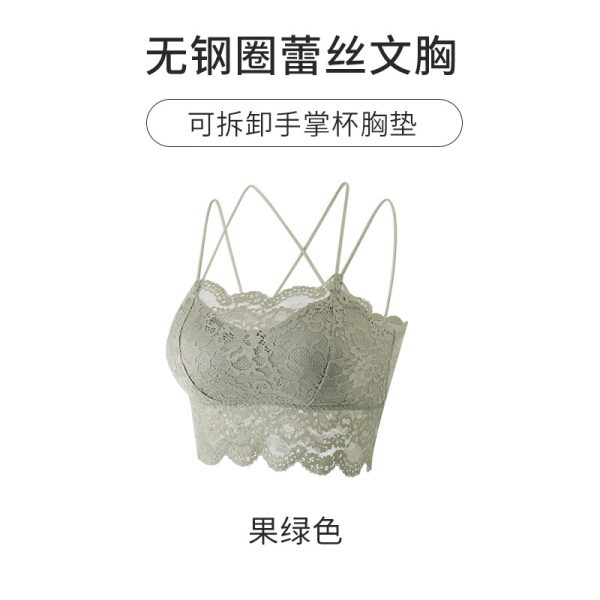 夏季蕾丝裹胸抹胸性感美背吊带背心女无钢圈外穿内搭防走光内衣女