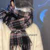 圣诞黑粉围巾~新年红格ins小众围巾冬季韩百搭情侣男百搭学生围脖
