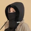 冬季保暖雷锋帽子加绒加厚防寒面罩围脖一体帽户外防风骑行包头帽