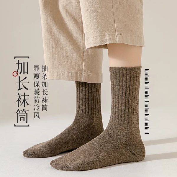 袜子女春秋季中筒棉袜防臭吸汗秋冬黑色日系长袜女士夏季长筒女袜