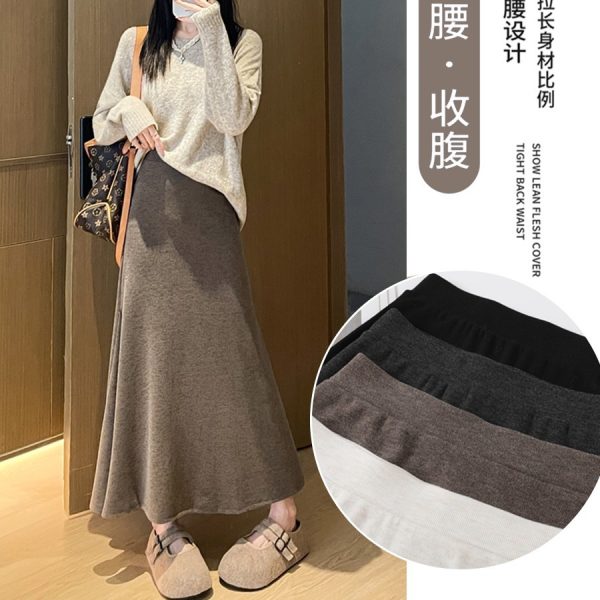 慵懒风鱼尾裙女秋冬百搭高腰显瘦垂坠感a字一步包臀半身中长裙子