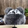 秋冬韩版仿皮草毛绒护耳盆帽女豹纹小熊耳加厚防风保暖渔夫帽潮