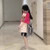 胖妹妹mm纯棉插肩短袖t恤女夏季宽松240斤大码设计感小众洋气上衣