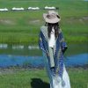 春夏季中国风复古民族风披肩女新疆云南旅游外搭斗篷披风外套围巾
