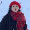 安可拉红围巾冬季高级感圣诞款雪花麋鹿新年红围巾百搭韩版ins风