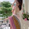 厂家批发旅游披肩水墨画旅游斗篷披肩围巾女高铁盖毯保暖披风斗篷