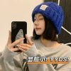 韩版毛线帽子女冬季潮网红保暖针织帽大头围韩国时尚纯色显脸小冬