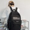 情侣书包韩版双肩包女款高级感 百搭潮流双肩包简约女大学生书包