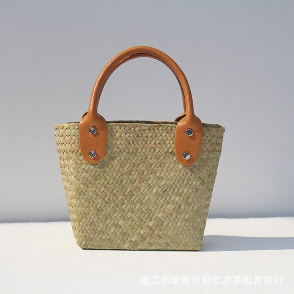 草编包手工编织小众设计手拎女包时尚气质手提小包海边度假沙滩包