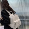 跨境新款双肩包女 简约高颜值轻奢质感PU出游通勤背包 旅行包潮韩