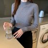 半高领打底衫女内搭薄款秋冬新款洋气新款毛衣长袖针织衫中领上衣