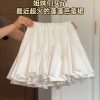 蝴蝶结白色花苞半身裙女夏季芭蕾风蛋糕裙高腰显瘦A字蓬蓬短裙子