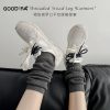 高duan腿套2024秋冬粗线加厚高罗口m*u缪系走秀踩脚长堆堆小腿袜