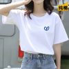 2026夏季新款女装宽松圆领纯棉短袖女t恤休闲上衣打底衫地摊批发