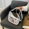 【爆款】卡通涂鸦新款时尚潮流单肩包小熊印花斜挎包质感腋下女包