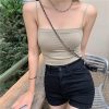 网红纯色吊带背心女外穿上衣带胸垫一体式防下垂内搭聚拢抹胸内衣