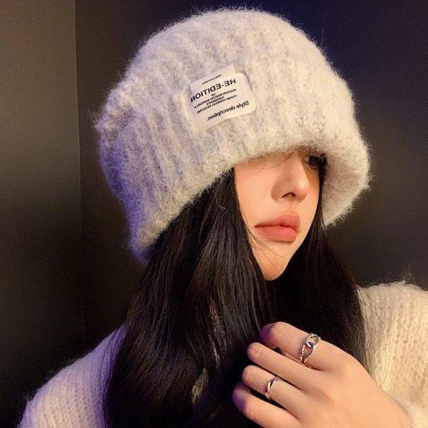 帽子女2024新款冬季保暖毛线帽大头围显脸小宽松护耳针织帽韩版潮