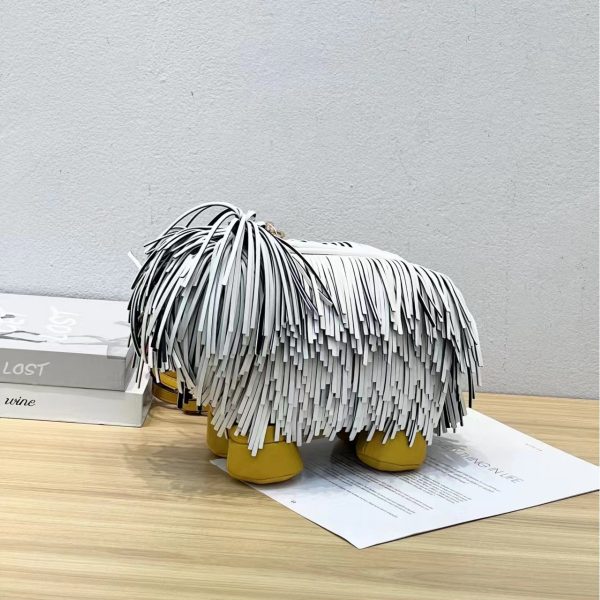 可爱创意搞怪松狮狗单肩包牧羊犬流苏个性新款小狗形状女斜挎包