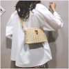 夏天上新仙女包包女2024新款潮韩版斜挎包单肩贝壳简约包pp编织