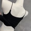 纯欲带胸垫辣妹白色吊带背心女士内搭遮肚子打底舒适纯棉百搭上衣