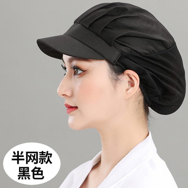 食品厂车间工作帽子餐饮工厂食堂厨房厨师帽防尘防油防掉发透气网