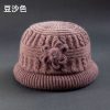 秋冬季中老年加厚毛线帽加绒加厚保暖奶奶针织帽老太太渔夫针织帽