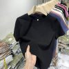 欧货香芋紫纯棉短袖t恤女2023年夏新款宽松百搭圆领体恤小衫上衣