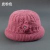 秋冬季中老年加厚毛线帽加绒加厚保暖奶奶针织帽老太太渔夫针织帽