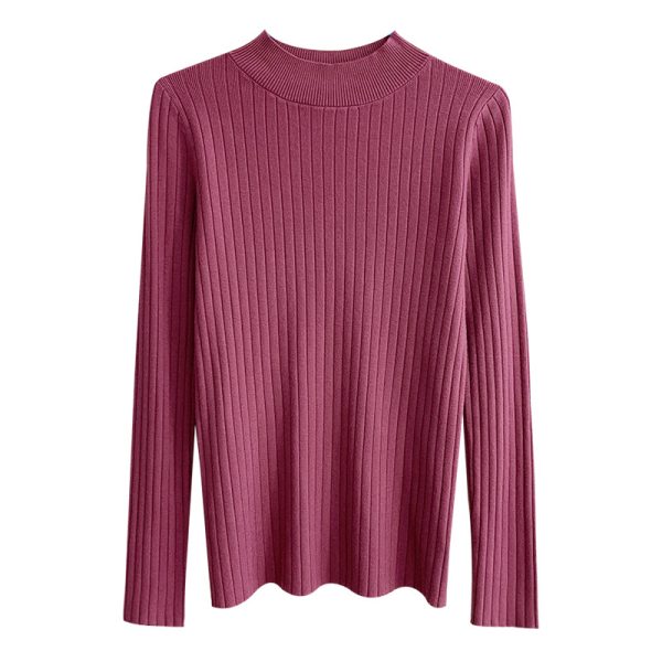 半高领打底衫女内搭薄款秋冬新款洋气新款毛衣长袖针织衫中领上衣