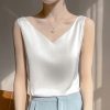 2024夏季大码服饰吊带打底内搭上衣辣妹外穿白色真丝吊带背心女夏