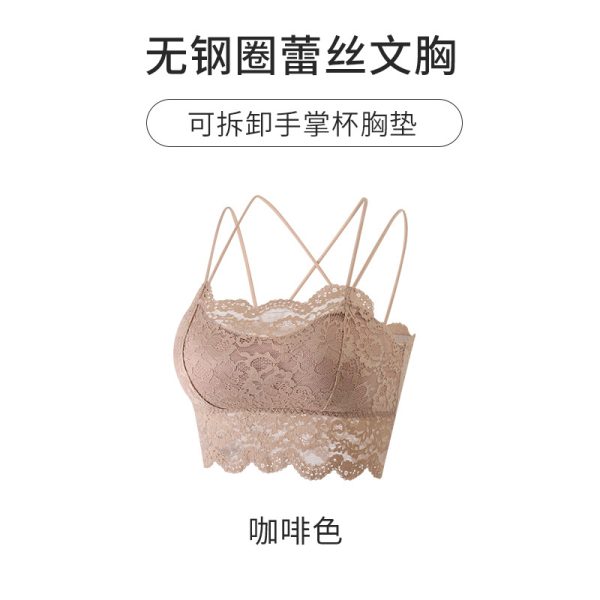 夏季蕾丝裹胸抹胸性感美背吊带背心女无钢圈外穿内搭防走光内衣女