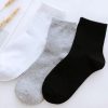 男女同款高筒男士中筒袜长筒运动袜篮球女士纯色透气吸汗防臭代发