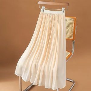 O1CN01uHZoAI2BMRgPjZzjm_2211627918324-0-cib 高级感欧货流光雪纺半身裙女夏新款牛奶珠光裙子气质杨柳皱百褶裙