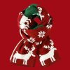 安可拉红围巾冬季高级感圣诞款雪花麋鹿新年红围巾百搭韩版ins风