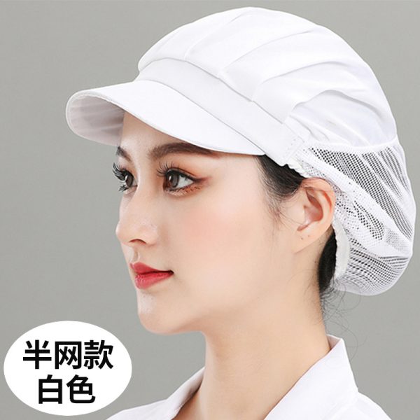 食品厂车间工作帽子餐饮工厂食堂厨房厨师帽防尘防油防掉发透气网