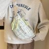 日系慵懒风书包新款格子情侣百搭休闲单肩包休闲旅游手机收纳挎包