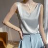 2024夏季大码服饰吊带打底内搭上衣辣妹外穿白色真丝吊带背心女夏