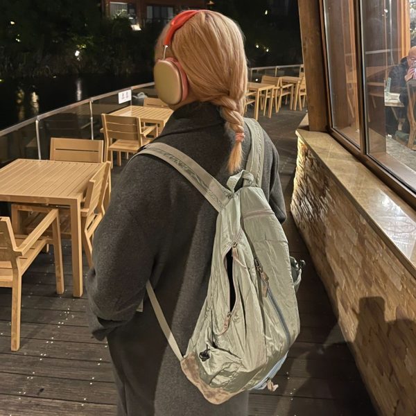 美式刺绣书包女韩国ins博主同款大容量大学生旅行原宿双肩包男潮