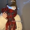 圣诞黑粉围巾~新年红格ins小众围巾冬季韩百搭情侣男百搭学生围脖