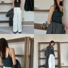 时简 U领修身带胸垫背心女2024春季新款细肩带美背吊带上衣25368