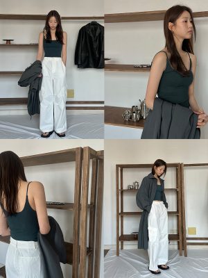 O1CN01zmf2gV1o5Hlsx5aO7_3518795173-0-cib 时简 U领修身带胸垫背心女2024春季新款细肩带美背吊带上衣25368